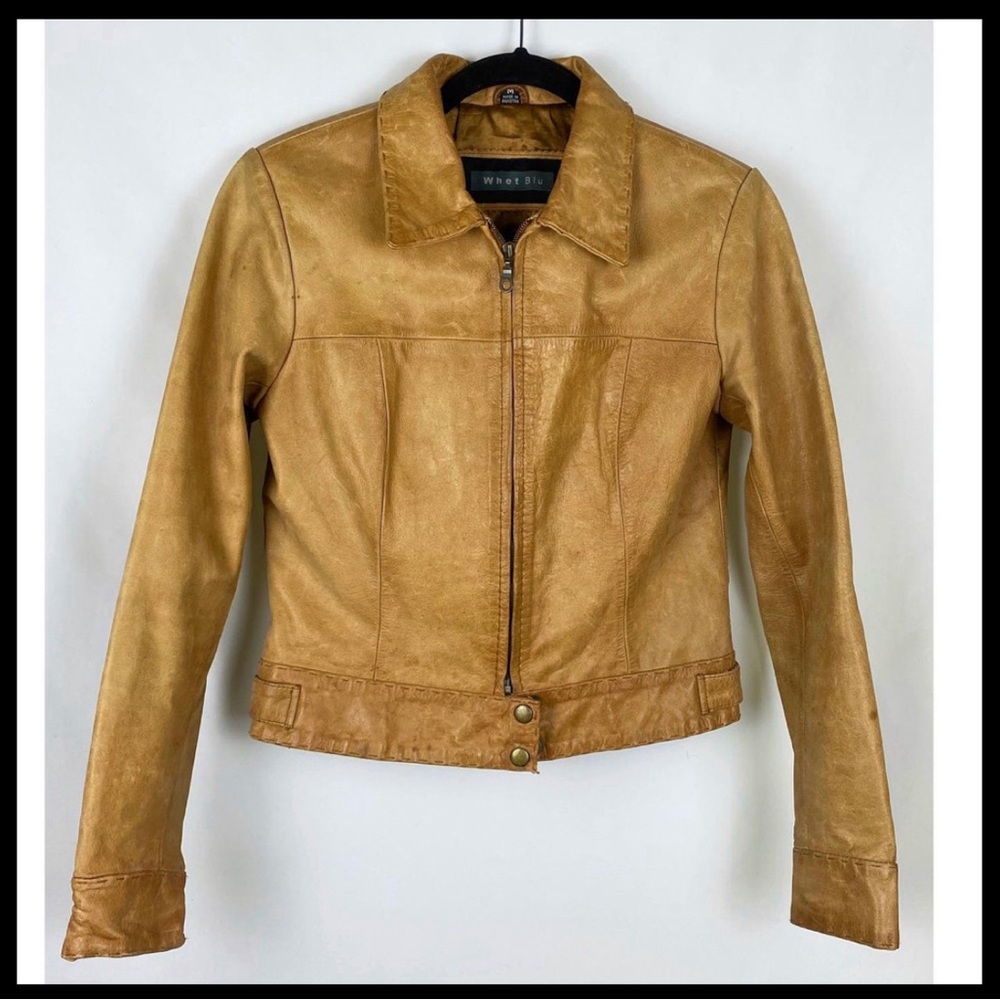 Whet Blu Women’s Satin Lined Leather Jacket